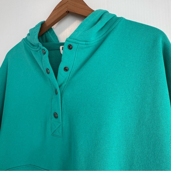 Bucket List womens teal pullover sweatshirt Washed French Terry Oversized Hoodie - Picture 2 of 7